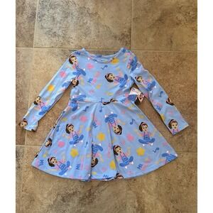 Ms. Rachel Girls Blue Print Dress with Long Sleeve Size 3T NWT